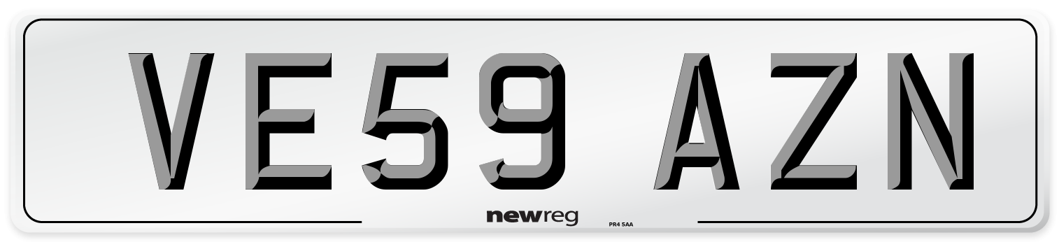 VE59 AZN Number Plate from New Reg
